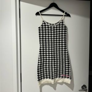 Miu Miu Houndstooth Knit Mini Dress